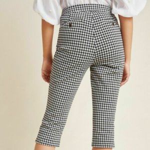 Anthropologie Gingham Checkered Capris